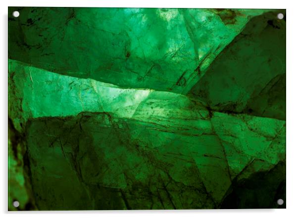 Crystalline Green Acrylic by Kelly Bailey