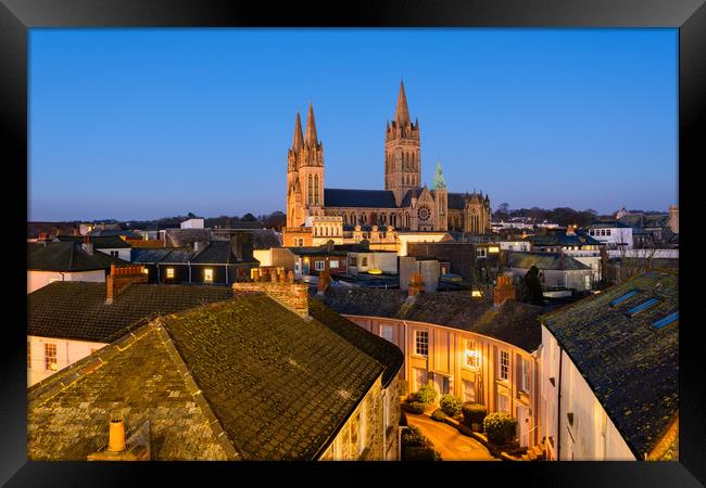 Truro Cathedral Dawn Framed Print by Michael Brookes