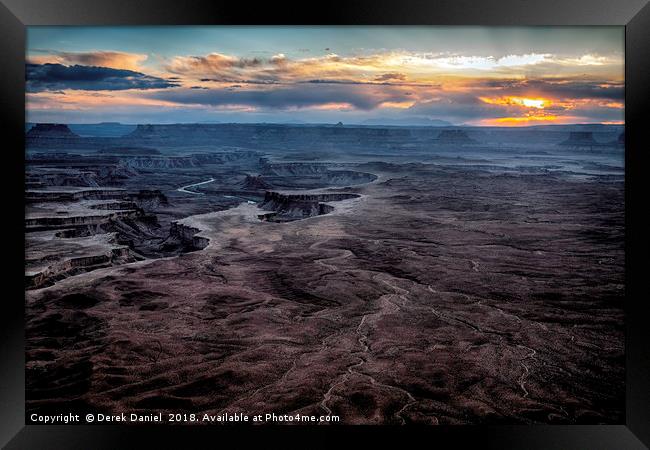 Canyonlands sunset Framed Print by Derek Daniel