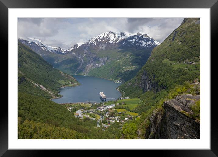 Above Geiranger Framed Mounted Print by Thomas Schaeffer