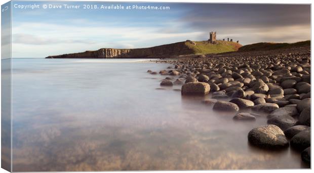 Dunstanburgh Castle, Northumberland Canvas Print by Dave Turner