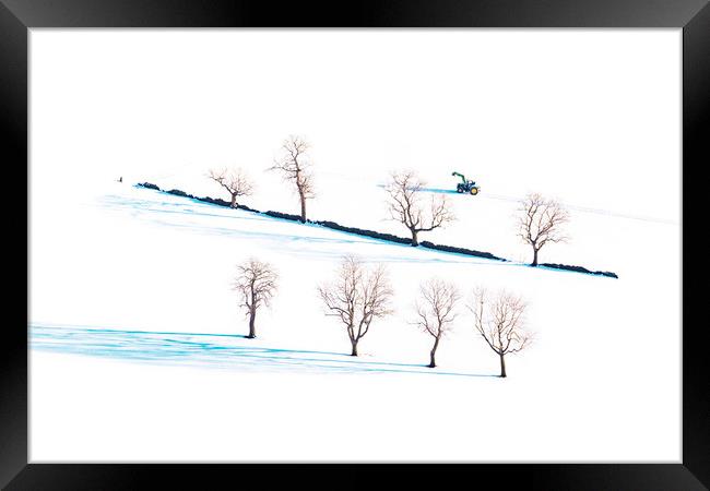Winter trees  Framed Print by John Finney