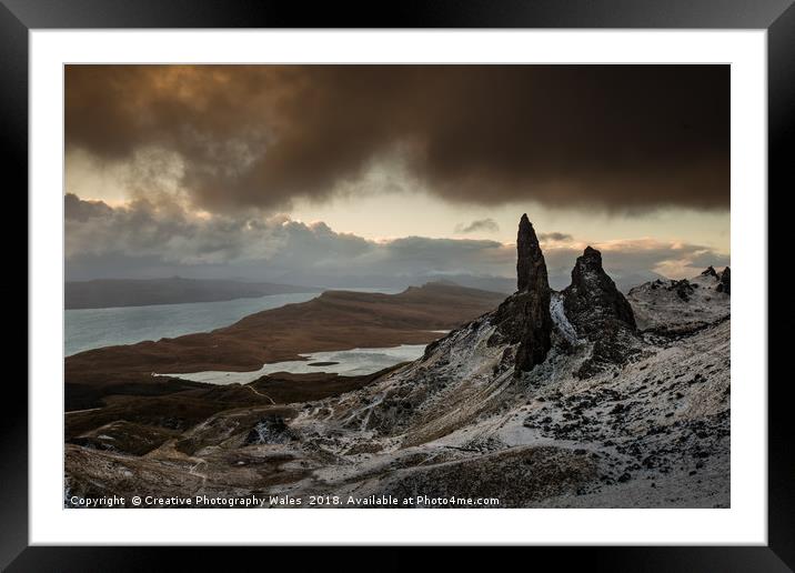Old Man of Storr on Isle of Skye Framed Mounted Print by Creative Photography Wales