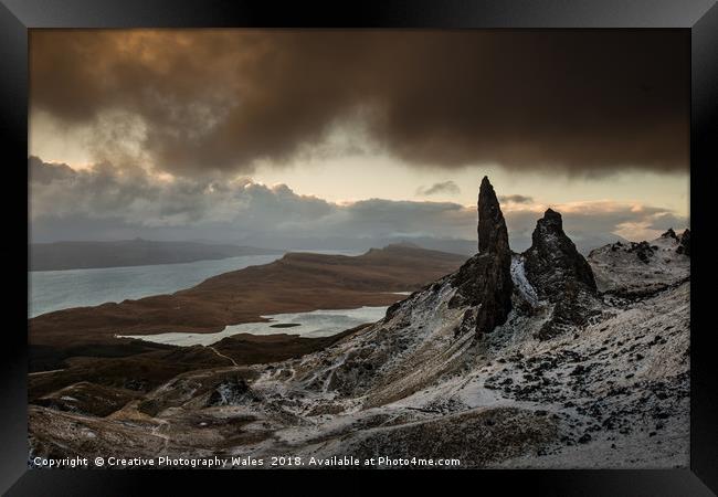 Old Man of Storr on Isle of Skye Framed Print by Creative Photography Wales