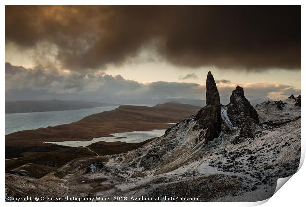 Old Man of Storr on Isle of Skye Print by Creative Photography Wales