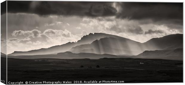 Trotternish Ridge Light on Isle of Skye Canvas Print by Creative Photography Wales