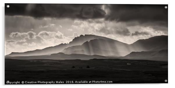 Trotternish Ridge Light on Isle of Skye Acrylic by Creative Photography Wales