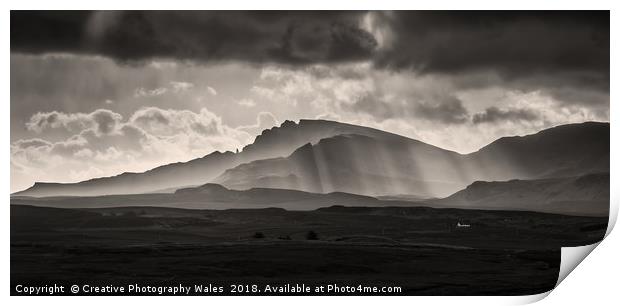 Trotternish Ridge Light on Isle of Skye Print by Creative Photography Wales