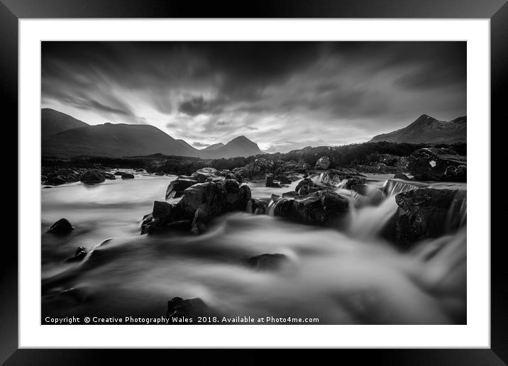 The River Sligachan on Isle of Skye Framed Mounted Print by Creative Photography Wales