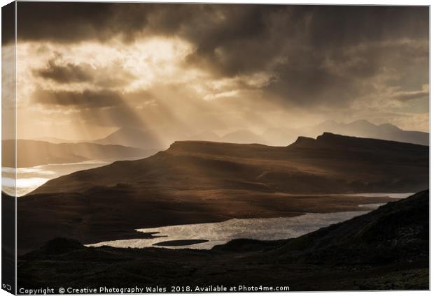 Old Man of Storr on Isle of Skye Canvas Print by Creative Photography Wales