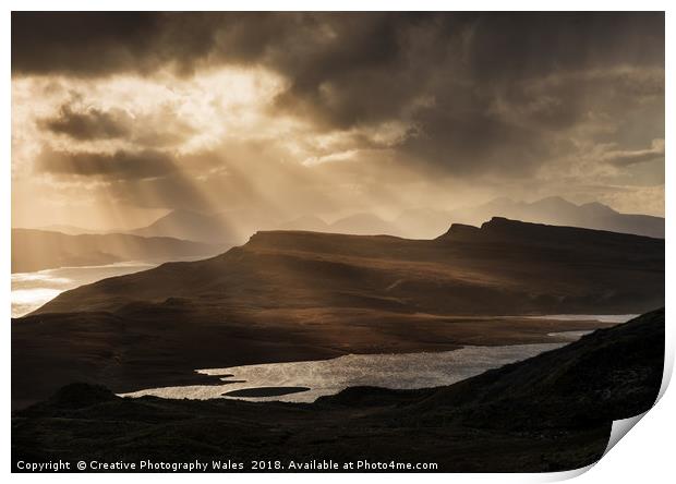 Old Man of Storr on Isle of Skye Print by Creative Photography Wales