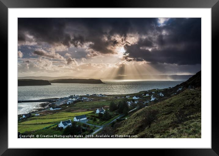 Uig Harbour View, Isle of Skye Framed Mounted Print by Creative Photography Wales