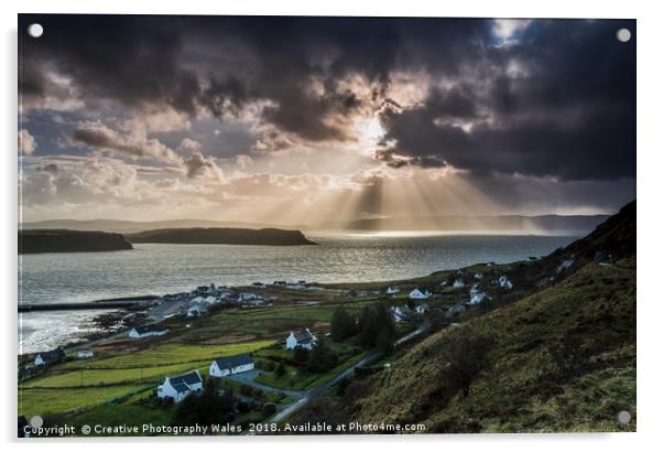 Uig Harbour View, Isle of Skye Acrylic by Creative Photography Wales