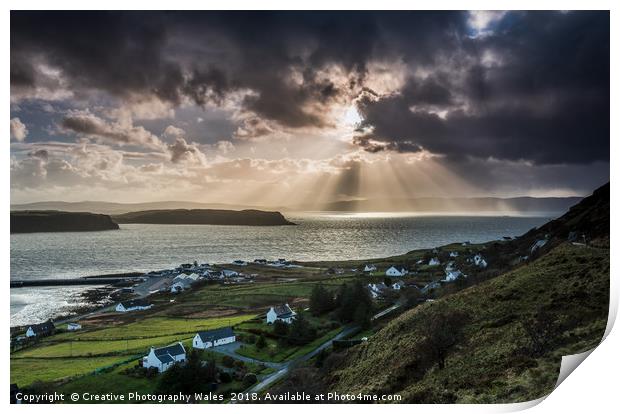 Uig Harbour View, Isle of Skye Print by Creative Photography Wales