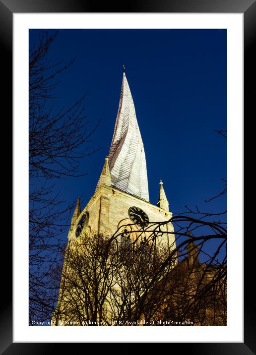 Ye Olde Crooked Spire Framed Mounted Print by Simon Wilkinson