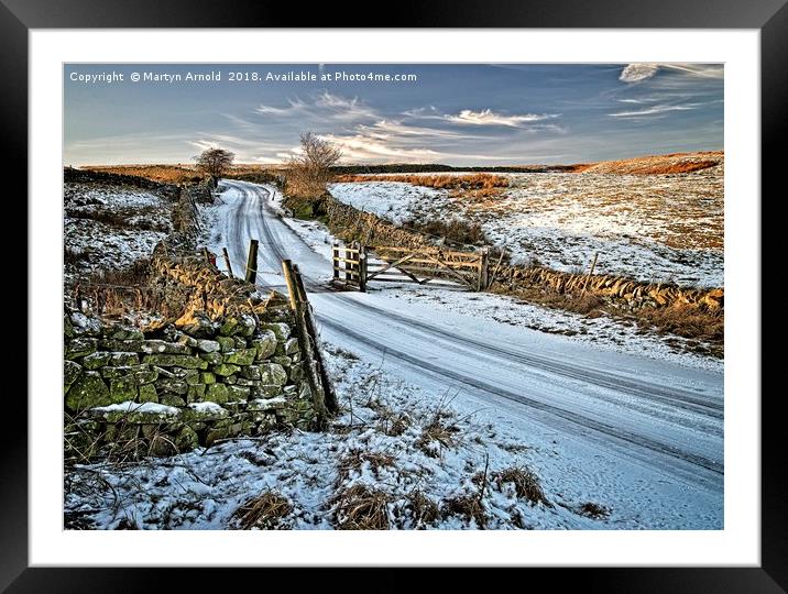 Winter Snow in Weardale Framed Mounted Print by Martyn Arnold