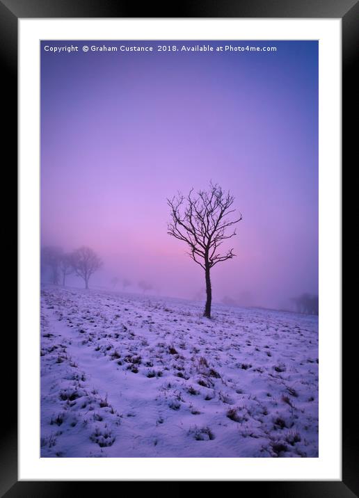 Winter Mist Framed Mounted Print by Graham Custance