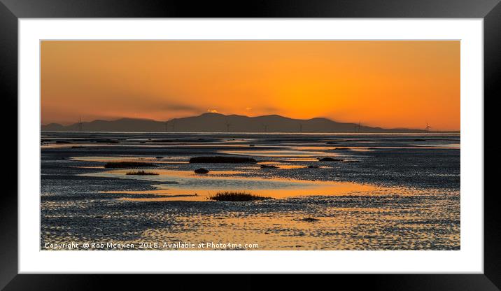 Sunset over Snowdonia Framed Mounted Print by Rob Mcewen