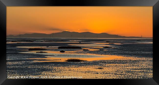 Sunset over Snowdonia Framed Print by Rob Mcewen