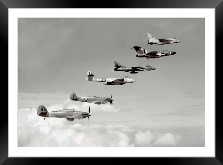 A Proud Ascendency of RAF Fighters Framed Mounted Print by Chris Langley