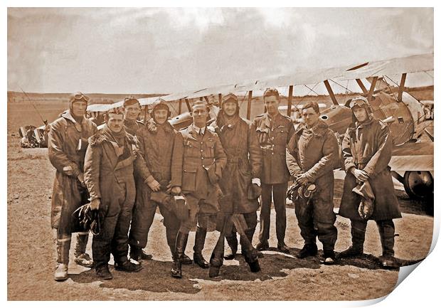 Australian Flying Corps, France 1918 Print by Chris Langley