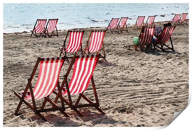 Deck Chairs Print by Tony Bates