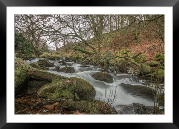River Taw below Belstone Framed Mounted Print by Images of Devon