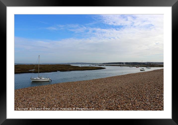 Milford on Sea, Hampshire Framed Mounted Print by Carmen Green