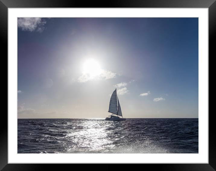 Sailing on the high seas  Curacao Views Framed Mounted Print by Gail Johnson