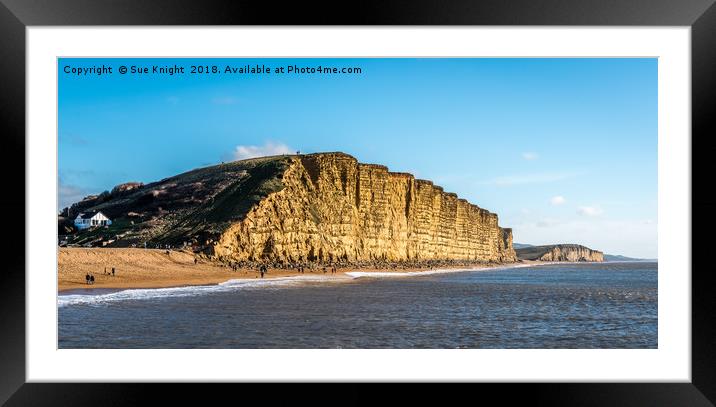 View of West Bay,Dorset Framed Mounted Print by Sue Knight