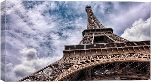 Interesting view of the Eiffel Tower Canvas Print by Travelling Photographer