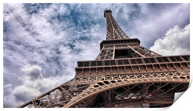 Interesting view of the Eiffel Tower Print by Travelling Photographer
