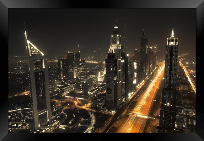 Long Exposure view of Dubai Framed Print by Travelling Photographer