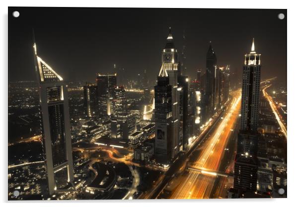 Long Exposure view of Dubai Acrylic by Travelling Photographer