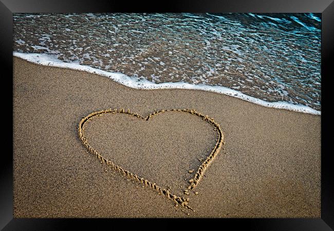 Love on the Beach Framed Print by Roxane Bay