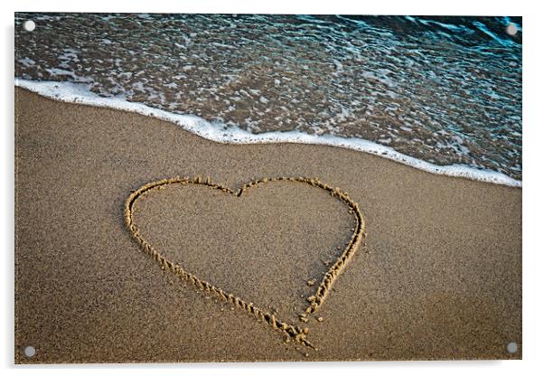 Love on the Beach Acrylic by Roxane Bay