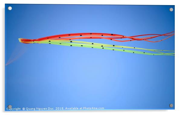 Octopus Kite in blue sky Acrylic by Quang Nguyen Duc