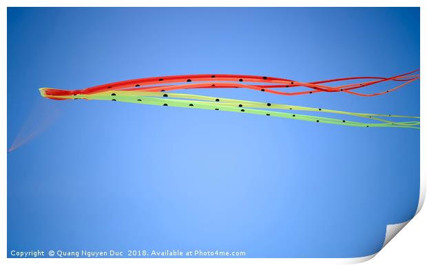 Octopus Kite in blue sky Print by Quang Nguyen Duc