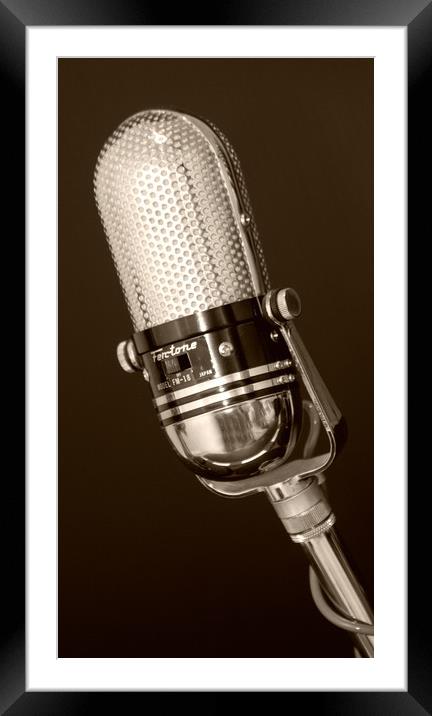 Pill Microphone Fen-tone FM-18 Framed Mounted Print by Roxane Bay