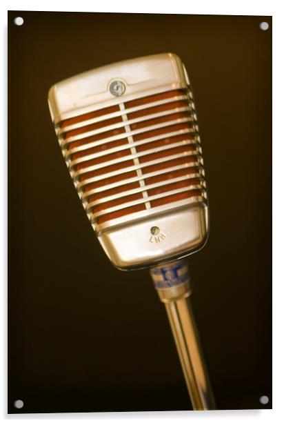 Vintage LMH Microphone Acrylic by Roxane Bay