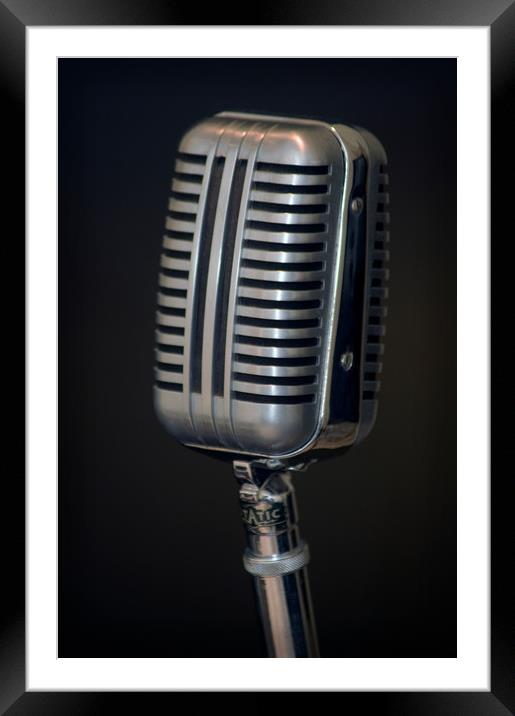 Astatic vintage microphone Framed Mounted Print by Roxane Bay