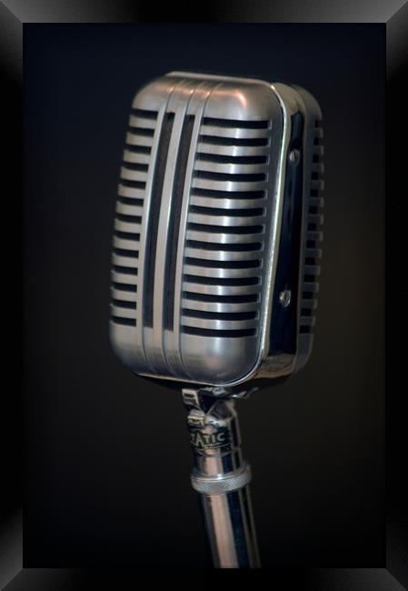 Astatic vintage microphone Framed Print by Roxane Bay