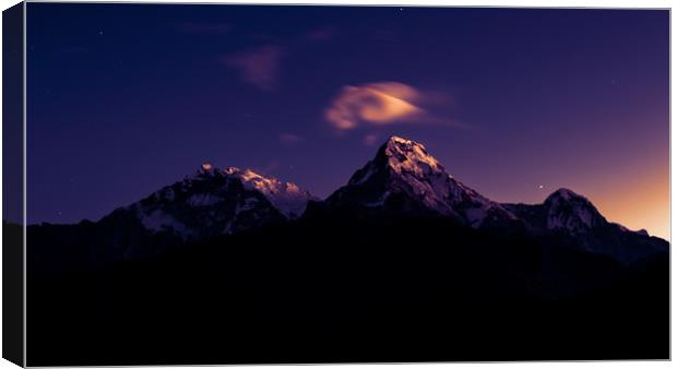 Mounta Annapurna South range Canvas Print by Ambir Tolang