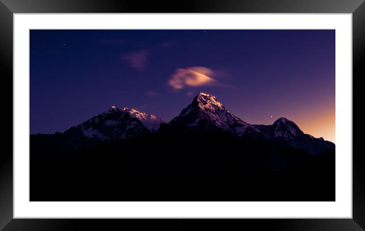 Mounta Annapurna South range Framed Mounted Print by Ambir Tolang