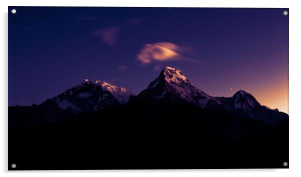 Mounta Annapurna South range Acrylic by Ambir Tolang