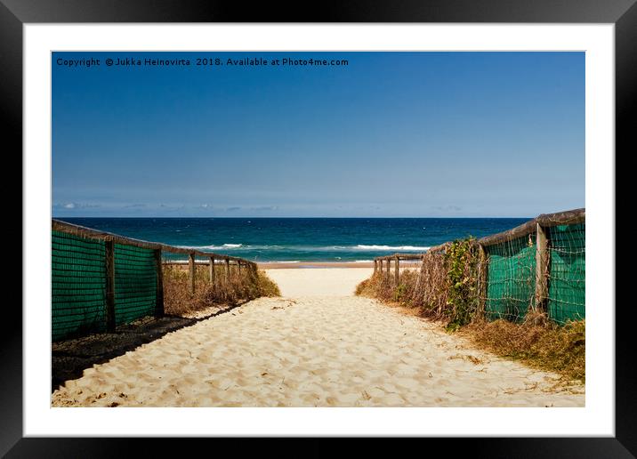 Path to the Beach in Australia Framed Mounted Print by Jukka Heinovirta
