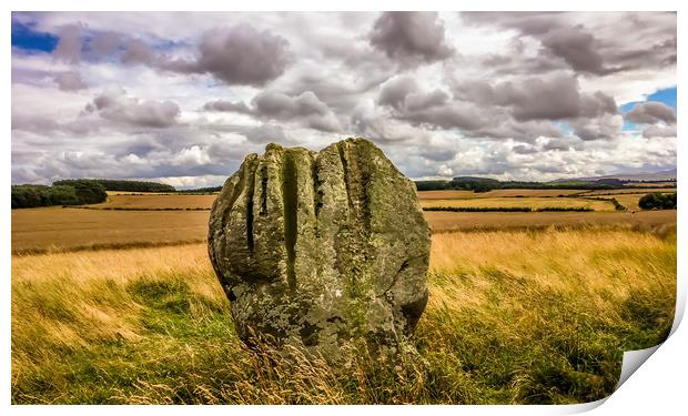 The stone circle of Duddo Print by Naylor's Photography