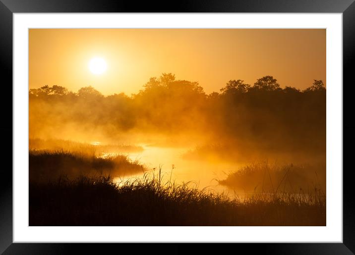 Okavango sunrise Framed Mounted Print by Villiers Steyn