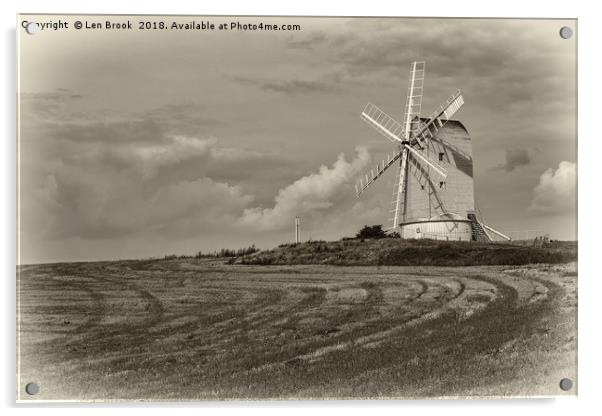 Ashcombe Mill Acrylic by Len Brook