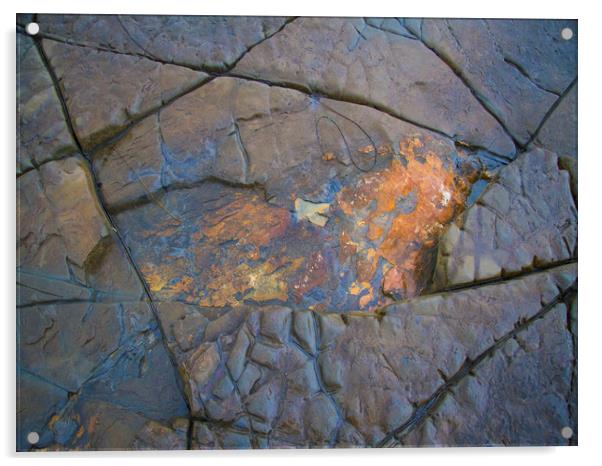 Kimmeridge Rocks 2 Acrylic by Colin Tracy